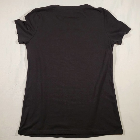 Tommy Hilfiger XS Shirt Gold Shiny Studs Semi Fitted Crew Neck - Picture 2 of 11